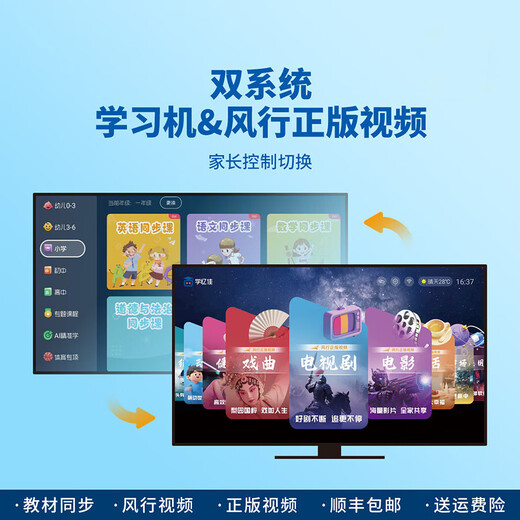 Xue Yijia TV Learning Machine AI Intelligent Education Early Childhood Primary School Junior High School High School Textbook Synchronization 2025 New Early Education Companion Learning Set-Top Box Exclusive Edition White 2+16G Full Subject Tutoring Free Update