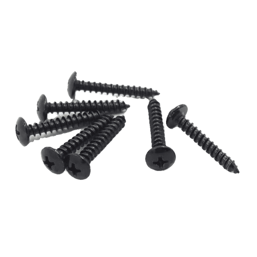 XMSJ CROSS CROSS SLOT Large tête plate Vis autobusée 1022 en acier en carbone noir zinc st2.9 / 3,5 / 3,9 / 4.2-6,3 m m3 * 8 zinc noir 5kg_9276 pièces