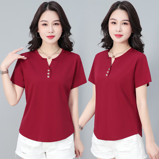 Uniqkuku shopping mall same casual T-shirt for women 2025 summer women short-sleeved T-shirt breathable slim casual T-shirt for women YS6169 military green M