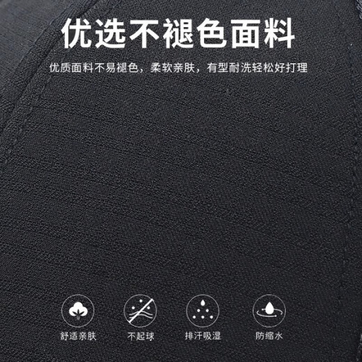 LSIAKT hat men's summer non-fading mesh breathable and fast drying sun protection baseball cap thin hard top baseball cap men's black (back net style) one size L (55-60cm)