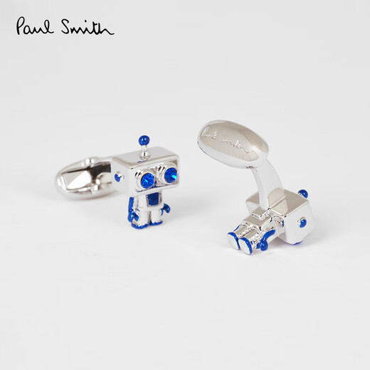 paul smith男士机器人造型袖扣银色25早春新品 银色