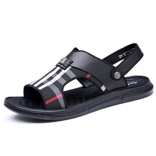 Sandalen für Herren Trendy Summer Fashion Casual Beach Schuhe für nicht rutschfeste wasserdichte Dual-Pur-Purple-Hausschuhe 2677 Strand 38