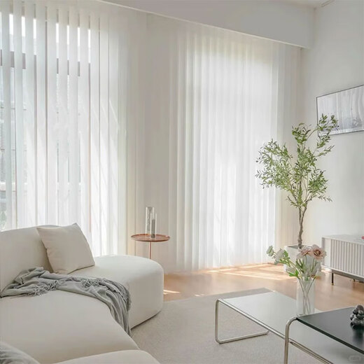 Kezitu Internet celebrity electric dream curtain motor curtain gauze curtain vertical blinds 2024 new living room blinds vertical curtain balcony manual dream curtain complete set