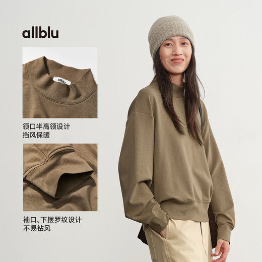 Youlan parent-child clothing Eucalyptus Q Highly recommended for stunning body feel 25 autumn and winter half turtleneck sweatshirt, crisp and stylish, cheese yellow 165