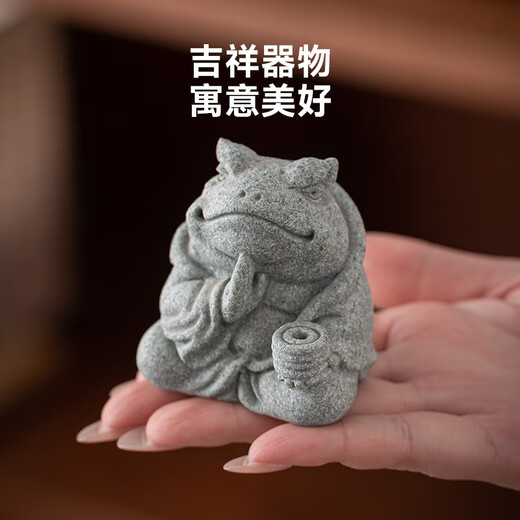 Zhexuan (zhexuan) green sand stone dragon tea pet ornaments can raise toads tea table home desktop decoration ornaments