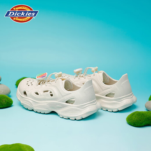 Dickies Girls 'Hole Chaussures 2025 Été Nouvelles sandales pour enfants pour garçons Anti-Kicking et Sandals Sandals BEIGE 252C50LXS60A 38 APPOSIBLE POUR LETTRE PET