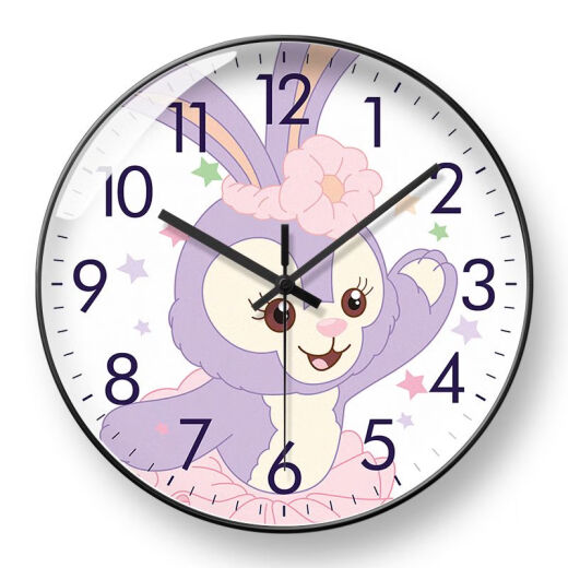 Star Dailu Wall Reloj Cartoon Princess Room Smart Rechin Girl Lindo Girl Heart Quartz Reloj Mute BF1047 Star Dailu -H Black Frame - Reloj de Radio desde 10 pulgadas