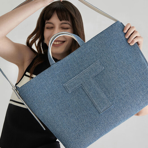 
Tujia TUPLUS Tujia Contour Series Portable Crossbody Dual-purpose Denim Pitot Pack Crossbody Bag New Style Washed Blue