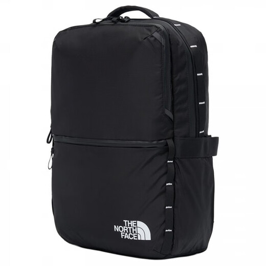 北面（The North Face）日常通勤拉链开合涤纶（聚酯纤维）双肩包常规男女同款情侣款黑色 黑色