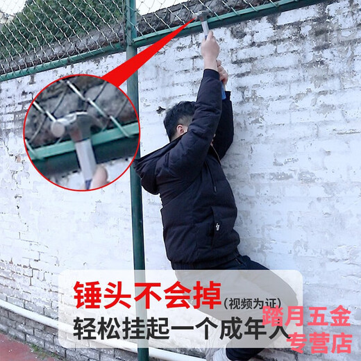 Australian and New Zealand claw hammer woodworking 6 liang 8 liang construction site hammer magnetic high carbon steel coated plastic fiber handle nail hammer Aoxin F1010M fiber handle round elbow tooth surface (hammer head 6