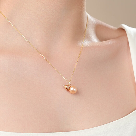 Dara natural freshwater pearl pendant 925 silver gourd necklace strong light classic versatile birthday gift for women to wear and practical