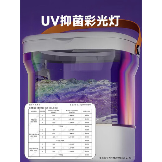 Xiaomi Guoba washing machine portable small washing socks and underwear mini single dormitory with integrated washing and washing, visible model 12L taro purple washing and washing with integrated + UV color