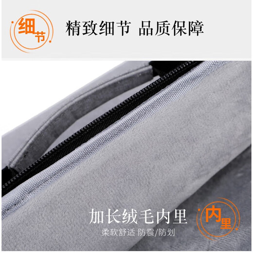 Yaying laptop bag portable 16-inch briefcase water-repellent business shoulder cross-body backpack gray 16 inches