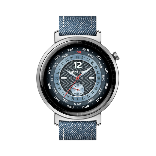 荣耀手表Fit 44mm【国家补贴15%】雅致版 丹宁蓝 超轻薄超长续航NFC智能运动手表 GS3i升级款男女表