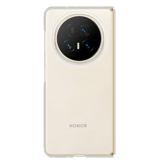 Stepford applicable Honor magicv5 mobile phone case Magic V5 mobile phone case folding transparent protective cover flip ultra-thin anti-fall crystal plated naked hard shell for men and women - ice crystal transparent