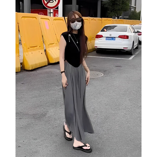减龄一整套ootd穿搭韩剧女主风情万种超火连衣裙2025春季新款女装 上衣+裙子（两件套） XL