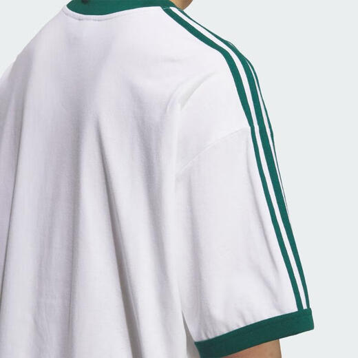 Adidas's Retro Men's Retro tendencia casual simple versátil Verano transpirable Fashion Fashion impreso Camiseta de manga corta KC2602 L