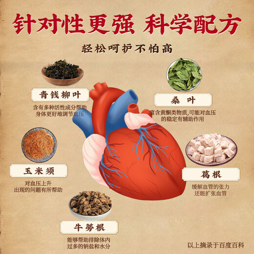 北京同仁堂青钱柳玉米须桑叶降压茶辅助降血压高血压特三高茶降血血糖脂压茶 【买2送1 无用可退】-体验装