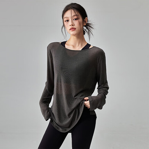 Xue Qianman loose thin yoga wear long-sleeved blouse breathable quick-drying sports top autumn and winter slimming Pilates T-shirt