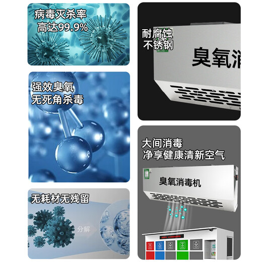 Aijenu wall-mounted ozone generator food factory workshop disinfection machine garbage room deodorization deodorization air purification and sterilization 10g upgraded model (smart + cycle + countdown)