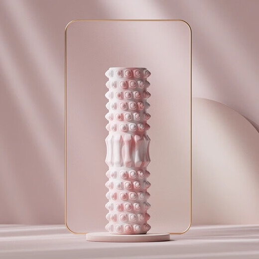 TLXT泡沫轴滚背神器肌肉放松筋膜棒腿部滚轮狼牙棒瘦小腿按摩棒瑜伽柱 马卡龙-桃桃粉 【30cm泡沫轴】