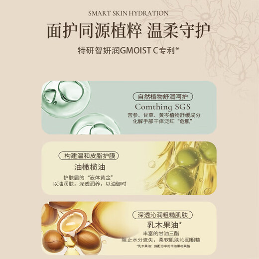 Runpei Fragrance Hand Cream Moisturizing and Hydrating Plant Extract Anti-Drying Birthday Gift for Women Sandalwood Lily 75g