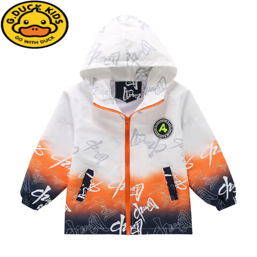 G.DuckKids Garçons pour garçons Spring and Automne Child's Charge * Vêtements Gradient supérieur moyen et grands vêtements de printemps pour enfants 2024 Nouveau brise-vent à la mode Blue 170
