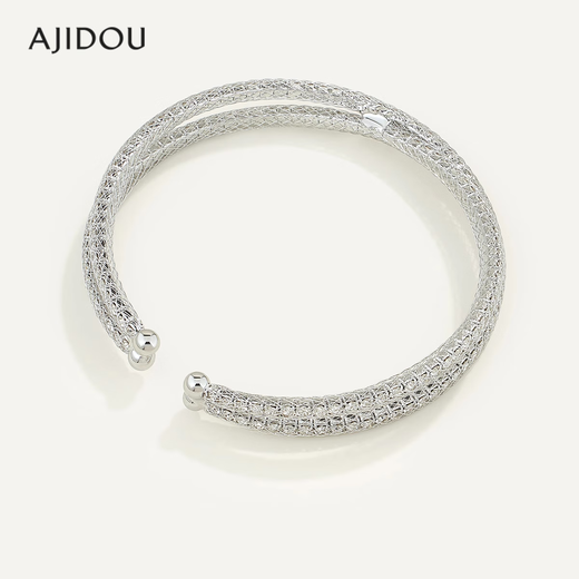 AJIDOU Ajidou bracelet, the same style in offline malls, simple sparkling zircon stacked open bracelet, light luxury and high-end feeling