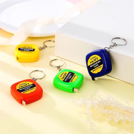 
Mini small tape measure household multi-function keychain ruler telescopic small tape measure portable small keychain Mini small tape measure-1 pack of color random