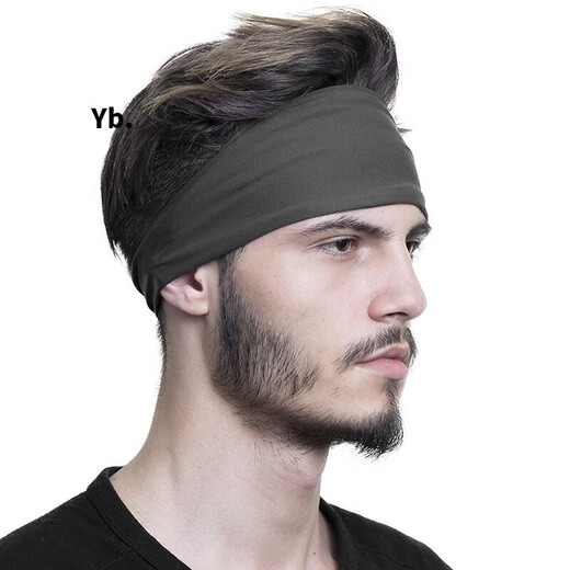 Diadema deportiva masculina El sudor que absorbe el equipo de fitness del turbante equipos de baloncesto que corre la banda para el cabello Antantio de yoga negros