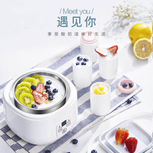 晶照德国品质酸奶机家用小型全自动酸奶发酵机2024新款迷你宿舍自制米酒酿酵素发酵纳豆机分杯 白 白色不赠送分杯