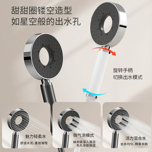 ArROW (ARROW) 2025 new German shower shower set for household bathroom full copper bathroom pressure constant temperature bath 5012 square tube with atmosphere light gun grey constant temperature model
