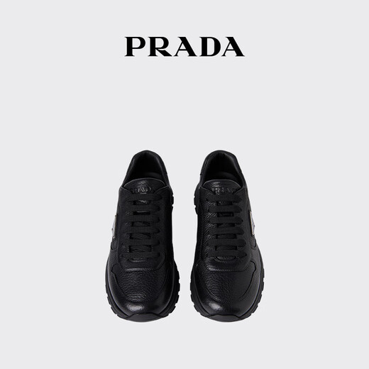 PRADA/Prada Gift Men's Metal Logo Decorated Prax 01 Sneakers Black 41.5 (7.5)