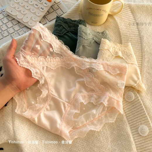 
Ximu Yaoyi Shicao Ou Ruofeng sexy lace underwear girls French erotic dot mesh briefs 520 Valentine's Day y3884-white + skin color + pink + blue M _suitable for 80-100Jin [Jin equals 0.5 kg]