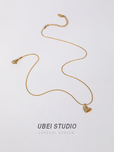 Chi Li Youbei's hand-made girl's love pendant necklace is a light luxury niche 18k gold-plated clavicle necklace Japanese and Korean style picture necklace