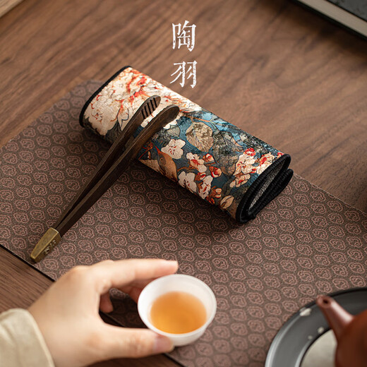 Taoyu thickened plush absorbent tea towel, Zen towel, tea cloth, special tea tablecloth, pot rag, kung fu tea set accessories, brocade tea towel, Yutang Fugui