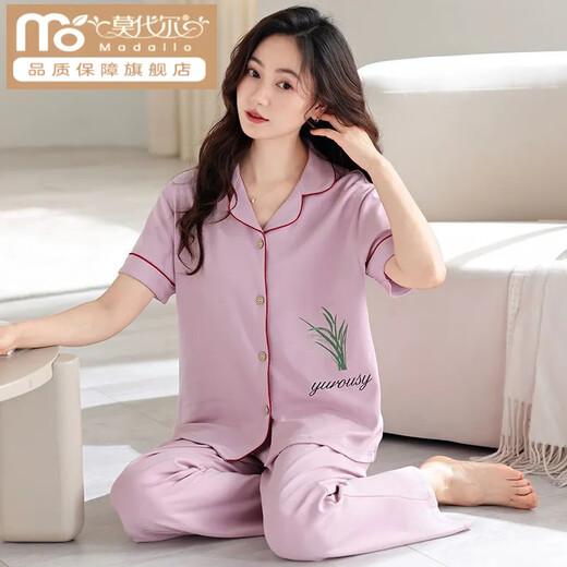 Pantalones de verano de algodón modal de algodón pantalones de manga corta para mujeres cardigan gran tamaño de mediana edad y jóven