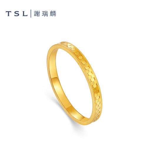 Xie Ruilin (TSL) gold ring 5G pure gold mirror ring gold ring priced gold ladies XQ715 priced type (labor cost about 980 yuan) 2.35g (No. 13 ring)