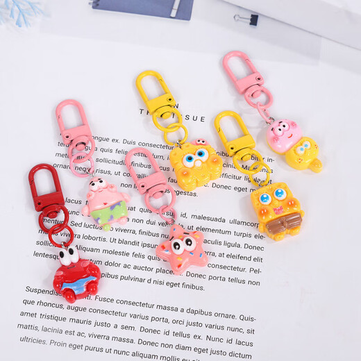 Student keychain cute cartoon pendant girl schoolbag accessories gift best friend fat fat