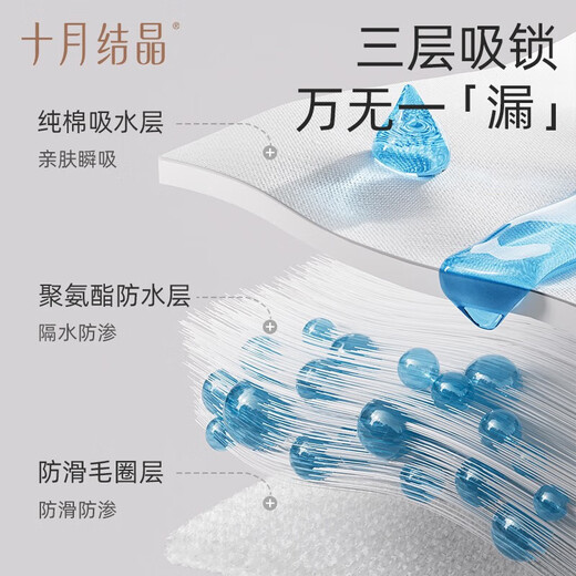 十月结晶婴儿隔尿垫防水可洗大尺寸护理垫宝宝隔尿床单 云端滚滚 小号55x75cm