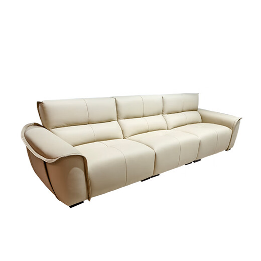 European sofa living room modern simple light luxury technology fabric sofa combination straight-row sofa size apartment for home use 9866#3.1 meters [ecological leather]