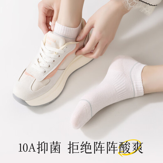 Voiture classique [5 paires de chaussettes en coton 10a Antibactériennes] chaussettes pour femmes en mesh d'été