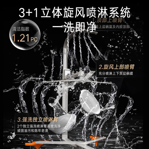 Rinnai Dishwasher Fully Automatic Home Intelligent Oil Removal Level One Water Efficiency 15 Sets Smart Dishwasher WQD15-NCG