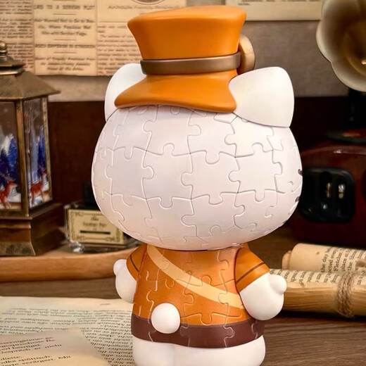 3D-JP三丽鸥系列HelloKitty50周年潮玩手办拼图玩具圣诞礼物3djp 复古未来（F1047）