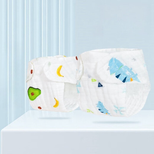Pure Cotton Gaze Windel Windel Ring für Babys und Babys vier Jahreszeiten Windeln integrierte Windeln können gewaschen und atmungsaktiv [10A Antibakteriell] 5 Packs, zufällige Farbe L-Code [Empfohlen 15-25 Jin [Jin gleich 0,5 kg] Baby]