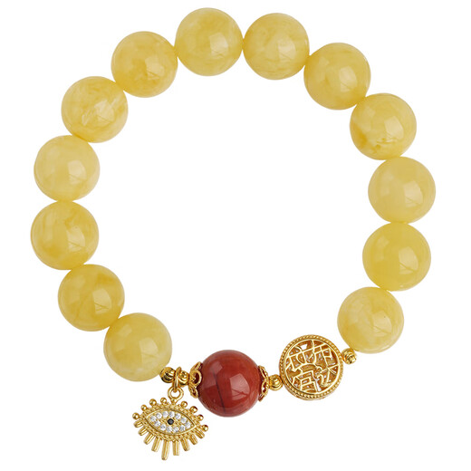 Potala Palace Beeswax Nanhong Bracelet for Men and Women 925 Silver Separated Beads Wenwanpan Play Transfer Bead Bracelet Birthday Gift for Girlfriend