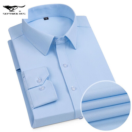 New men's cotton shirt for middle-aged and young men 2024 four-season universal breathable lapel business pocket multi-color workwear long sleeves 6623 38
