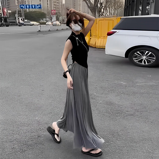 减龄一整套ootd穿搭韩剧女主风情万种超火连衣裙2025春季新款女装 上衣+裙子（两件套） XL
