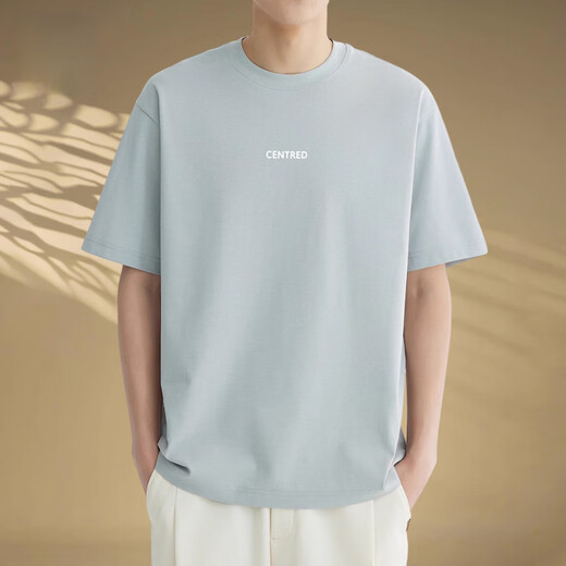
KOOSHI luxury white short-sleeved T-shirt for men in summer thin cool loose top casual round neck half-sleeved T-shirt for men WT52C1047 white M
