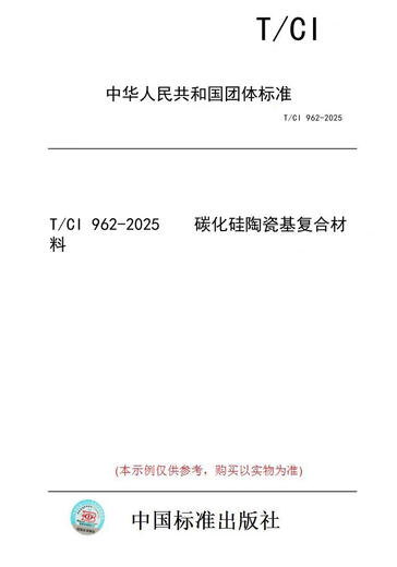 [Livre de version en papier / Standard] T / CI 962-2025 Matrise de matrice en céramique en carbure de silicium